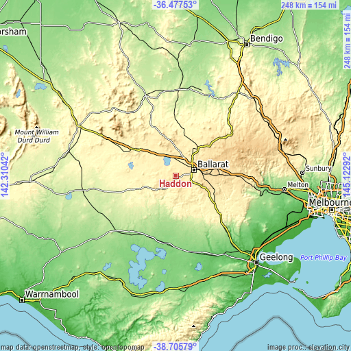 Topographic map of Haddon