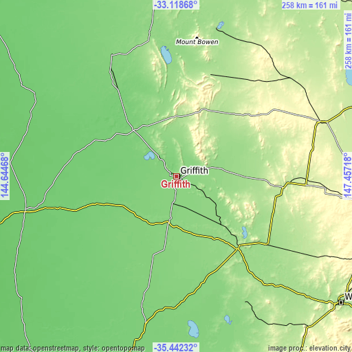 Topographic map of Griffith