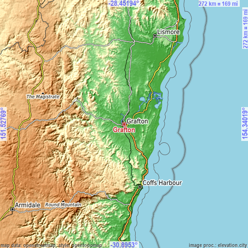 Topographic map of Grafton