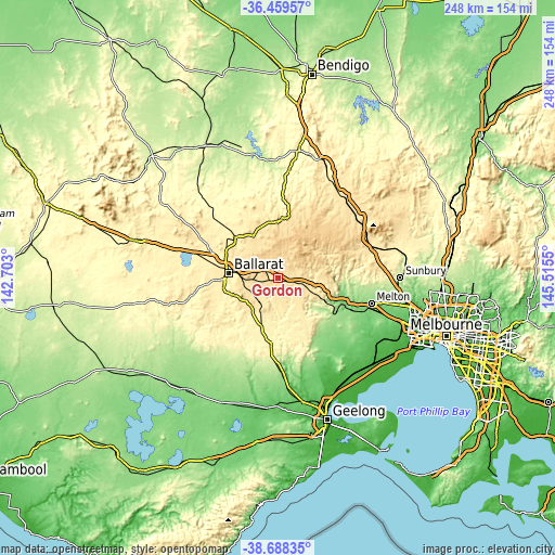 Topographic map of Gordon