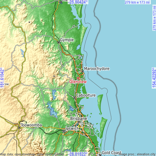Topographic map of Glenview