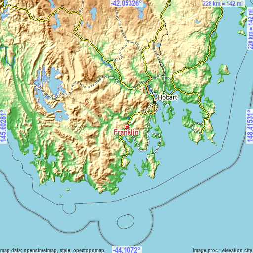 Topographic map of Franklin