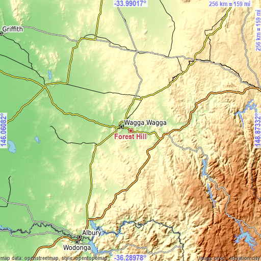 Topographic map of Forest Hill