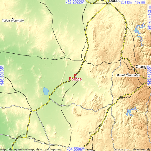 Topographic map of Forbes