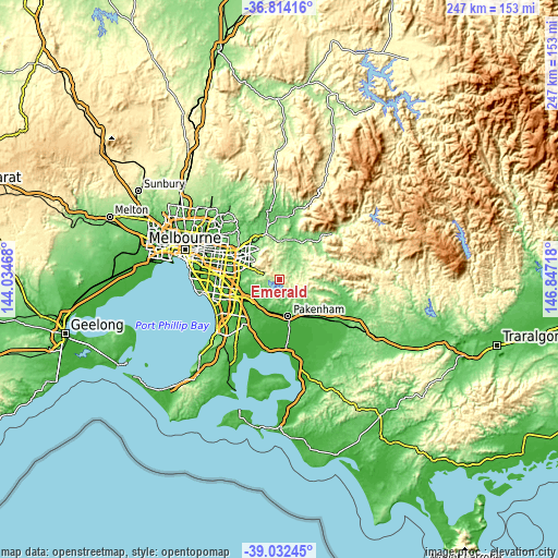 Topographic map of Emerald