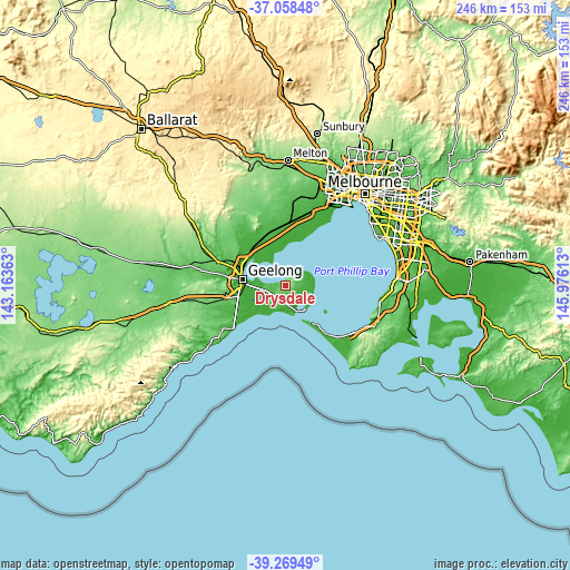 Topographic map of Drysdale