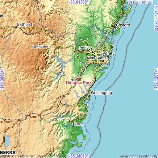 Topographic map of Douglas Park