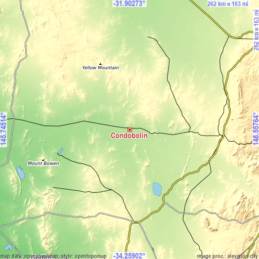 Topographic map of Condobolin