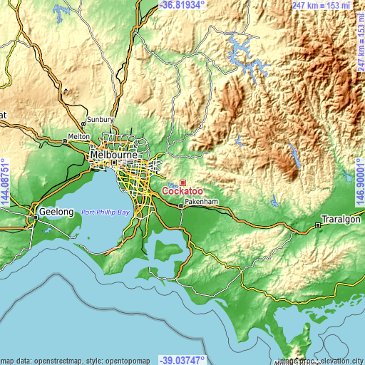 Topographic map of Cockatoo