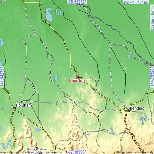 Topographic map of Charlton