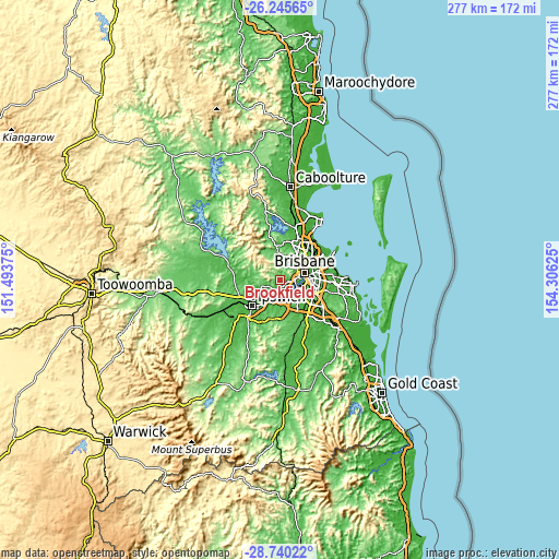 Topographic map of Brookfield