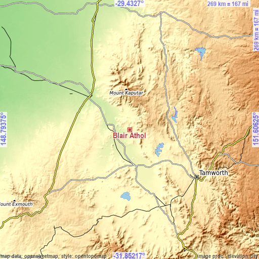 Topographic map of Blair Athol