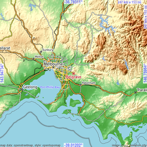 Topographic map of Belgrave