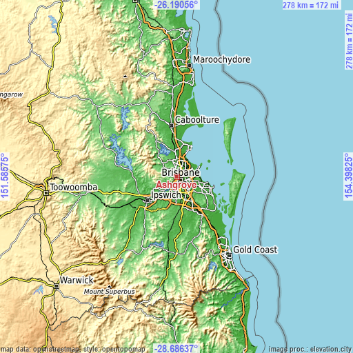 Topographic map of Ashgrove