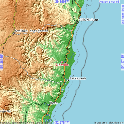 Topographic map of Aldavilla