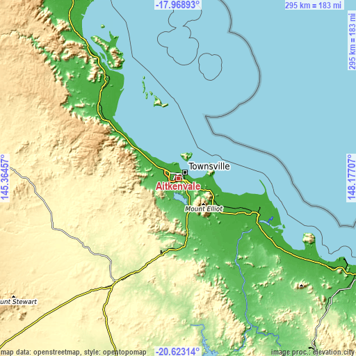 Topographic map of Aitkenvale