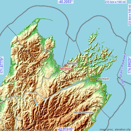 Topographic map of Nelson
