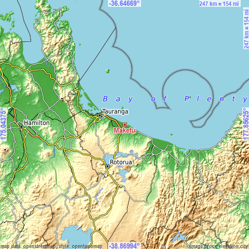 Topographic map of Maketu