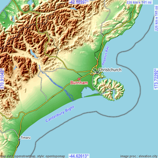 Topographic map of Burnham