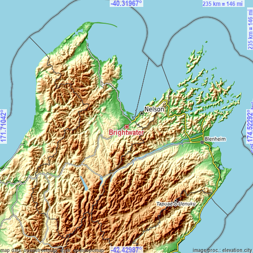 Topographic map of Brightwater