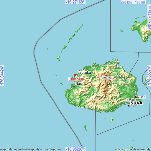 Topographic map of Lautoka