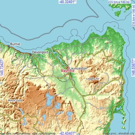 Topographic map of Mayfield
