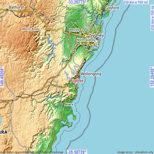 Topographic map of Figtree