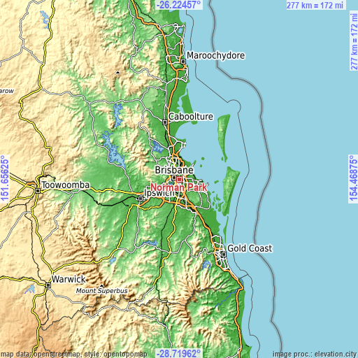 Topographic map of Norman Park