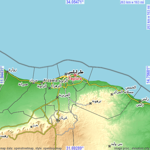 Topographic map of Tagiura