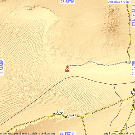 Topographic map of Idrī