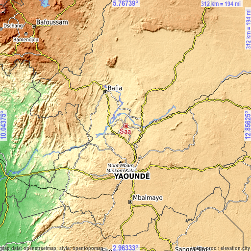 Topographic map of Saa