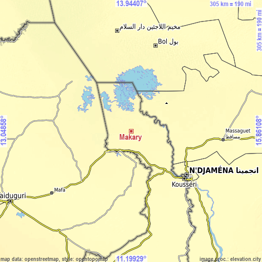 Topographic map of Makary