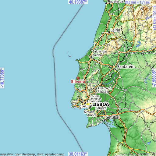 Topographic map of Silveira