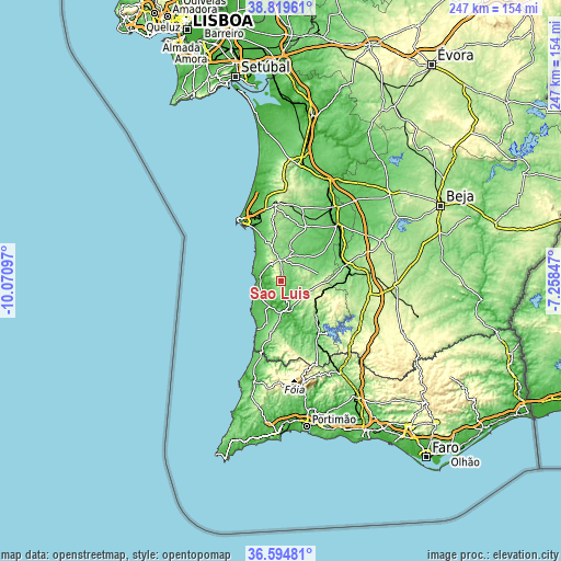 Topographic map of São Luis
