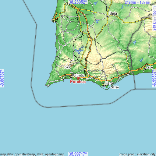 Topographic map of Porches