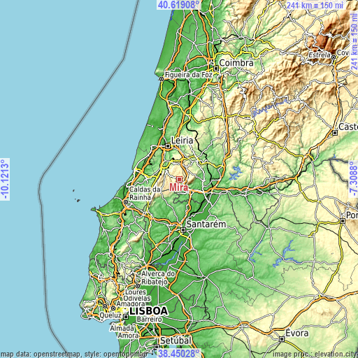 Topographic map of Mira