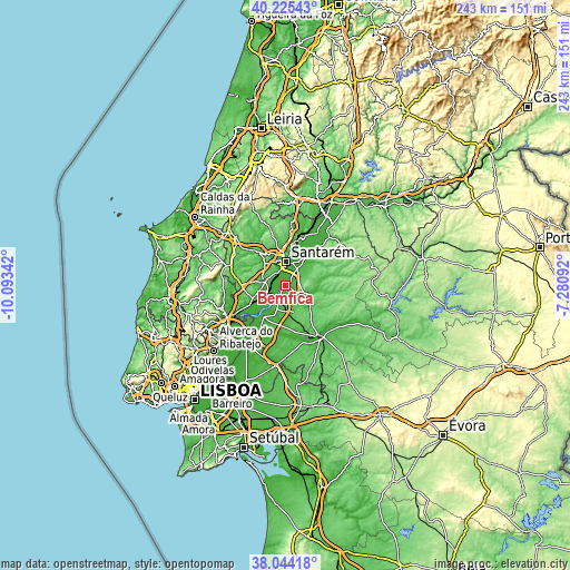 Topographic map of Bemfica