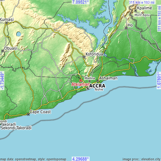 Topographic map of Atsiaman