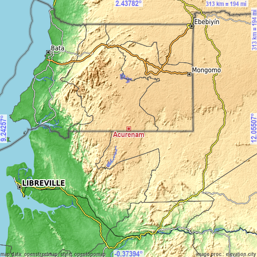 Topographic map of Acurenam