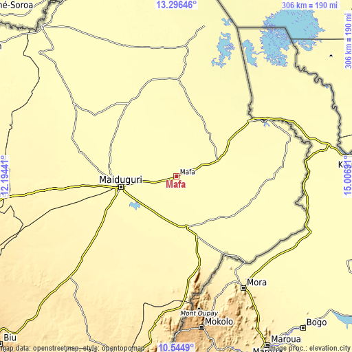 Topographic map of Mafa