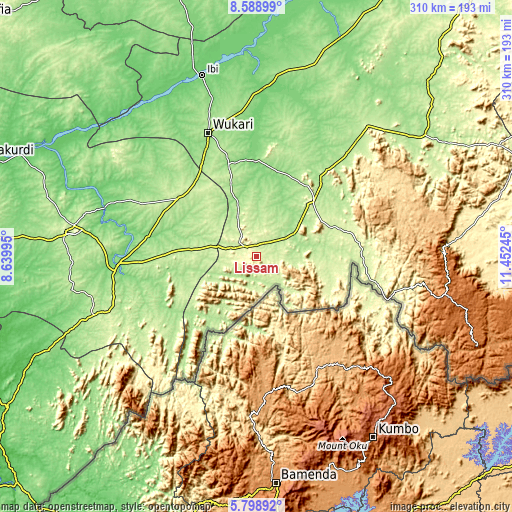Topographic map of Lissam