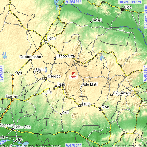 Topographic map of Ipoti