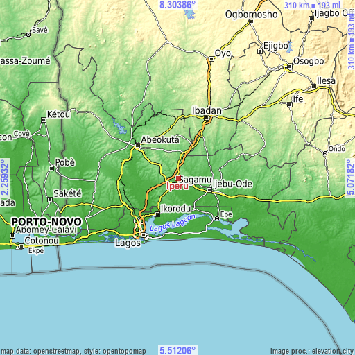 Topographic map of Iperu