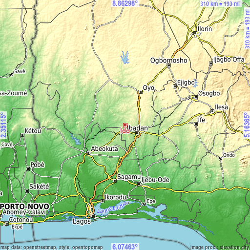 Topographic map of Ido