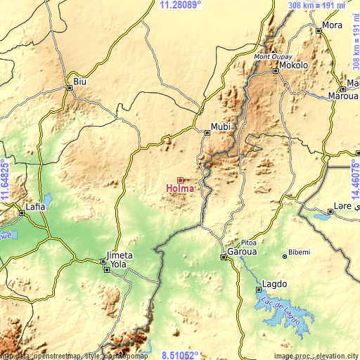 Topographic map of Holma
