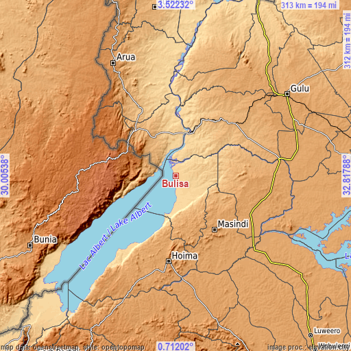 Topographic map of Bulisa