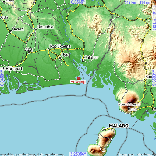 Topographic map of Enwang