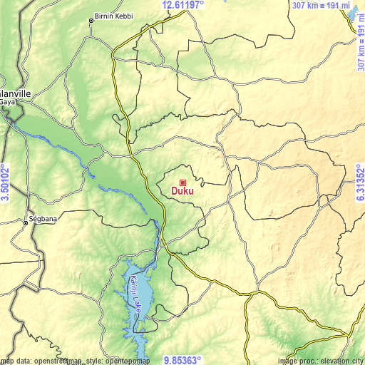 Topographic map of Duku