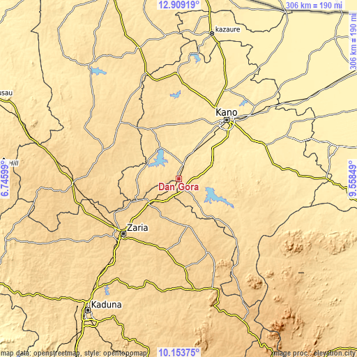 Topographic map of Dan Gora