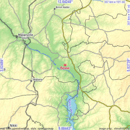 Topographic map of Besse